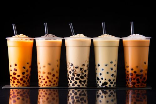 口感獨特的珍珠奶茶飲品攝影圖片 創意海報